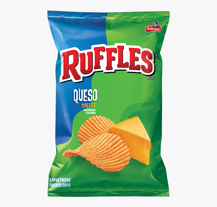 Ruffles® Queso Cheese Flavored Potato Chips - Potato Chip, HD Png Download, Free Download