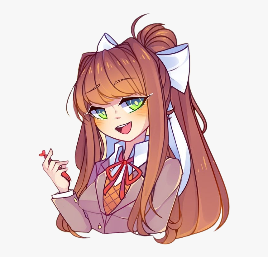 ##ddlcmonika #ddlc #monika #monikaddlc #monikadokidoki - Mimi Doki Doki Literature Club, HD Png Download, Free Download