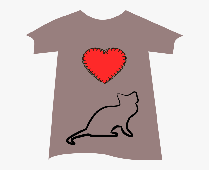 Cat Clipart T Shirt Shir - T-shirt, HD Png Download, Free Download