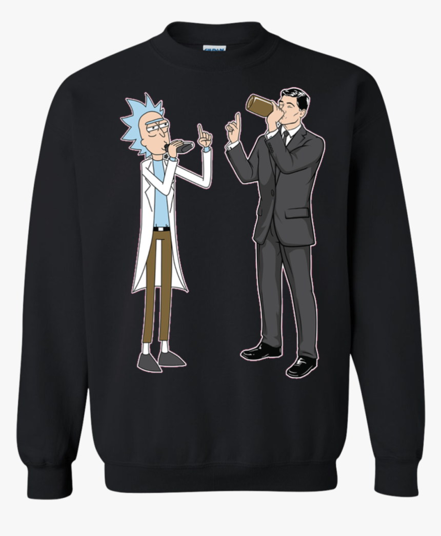 Rick And Archer Drink Wine Shirt, Hoodie, Tank - Rick And Archer Drinking Shirt, HD Png Download, Free Download