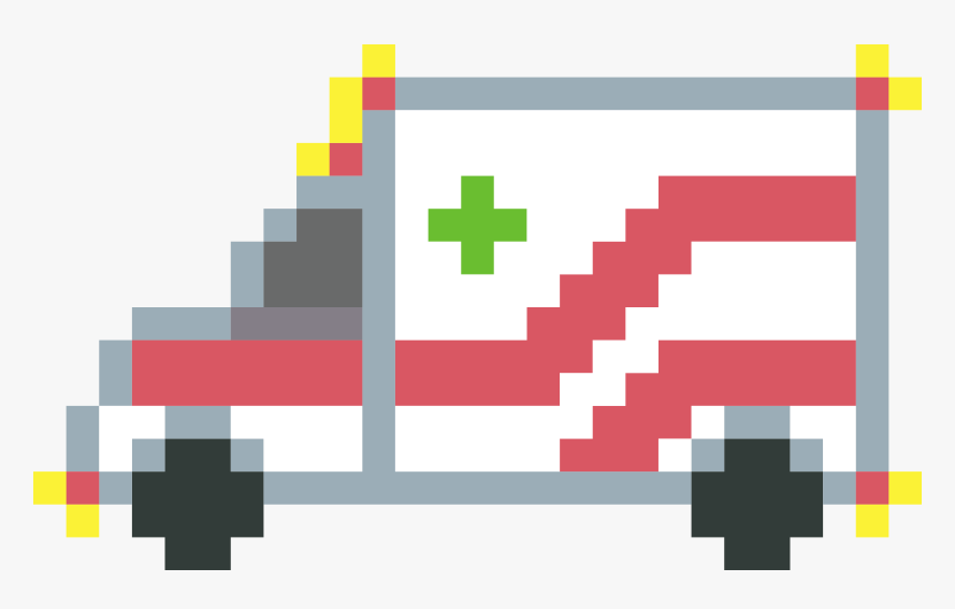 Line,ambulance,art - Ambulance Pixel Art, HD Png Download, Free Download