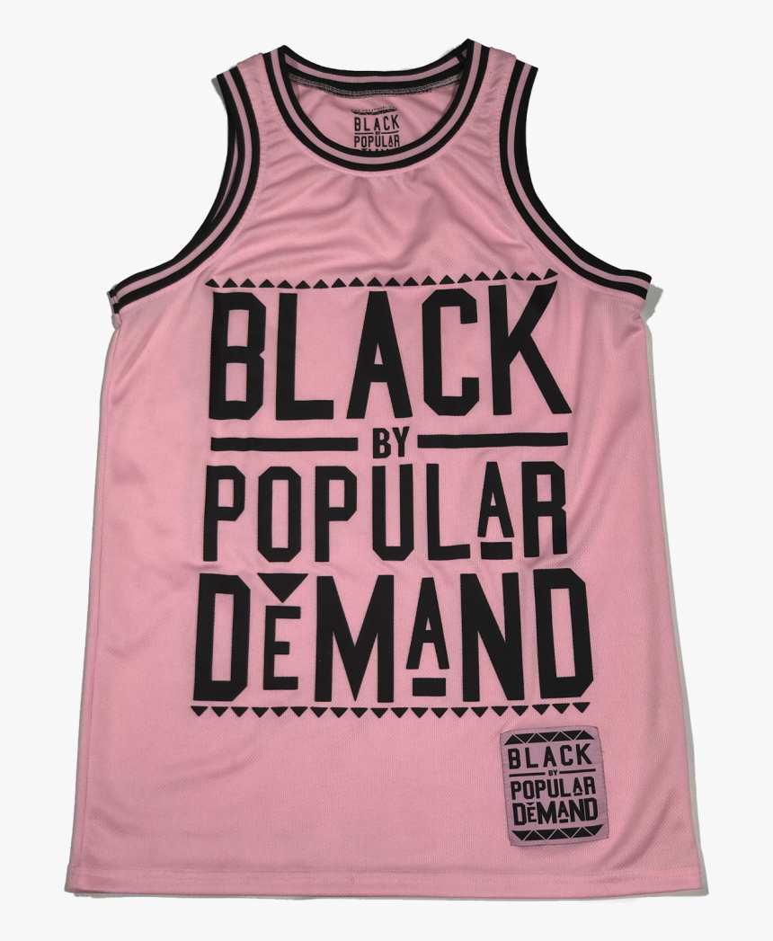 Black By Popular Demand® Pink Unisex Basketball Jersey - Active Tank, HD Png Download, Free Download