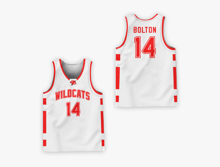 Troy Bolton 14 East High School Wildcats Red Basketball Jersey HSM3 — BORIZ