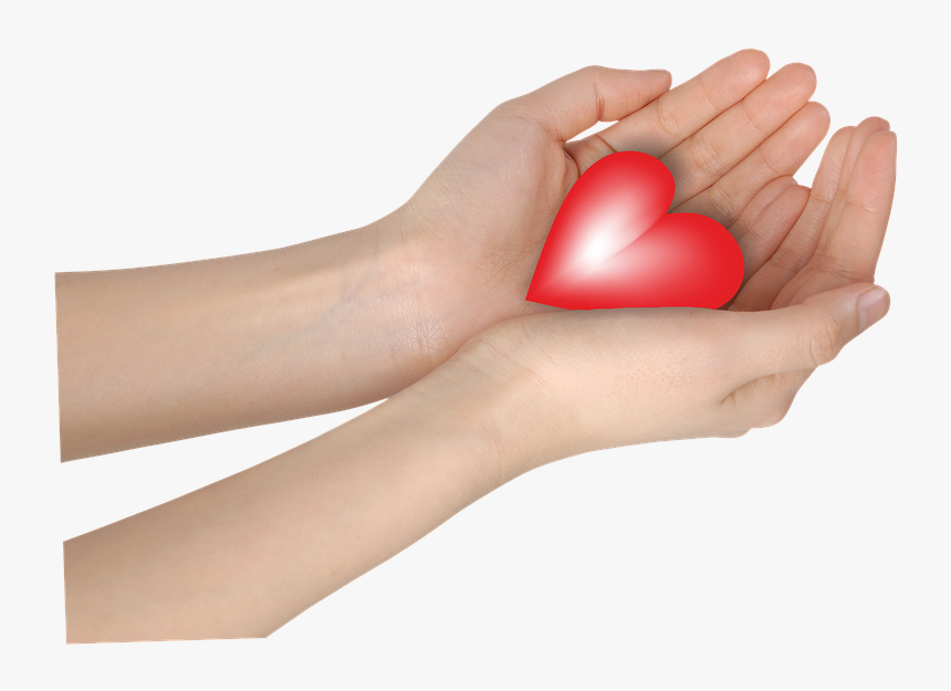 Hands, Heart, Romance, Emotion, Connected, Red - Mãos E Coração Png, Transparent Png, Free Download