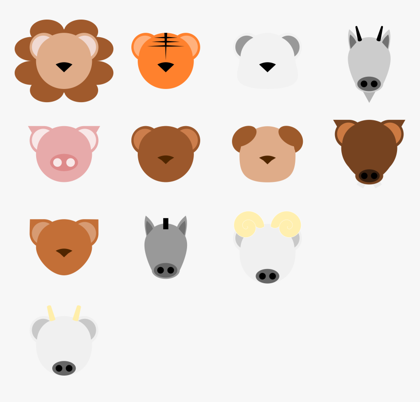 Minimalist Animal Face Clip Arts - Minimalist Animal Face Clipart, HD Png Download, Free Download