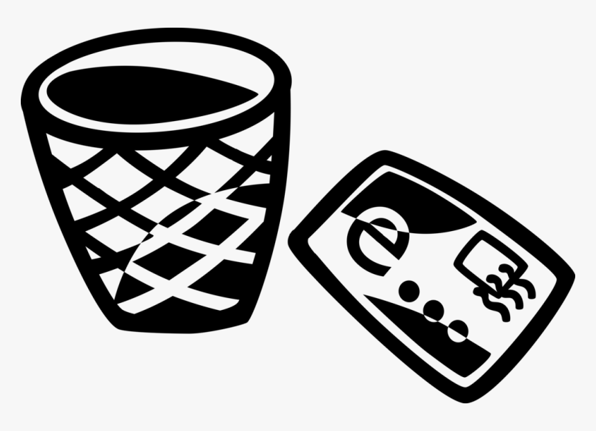 Vector Illustration Of Waste Basket, Dustbin, Garbage, HD Png Download, Free Download