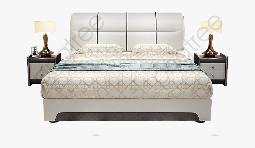 Bedroom Double Bed Mattress - Wood Double Bed Furniture Png, Transparent Png, Free Download