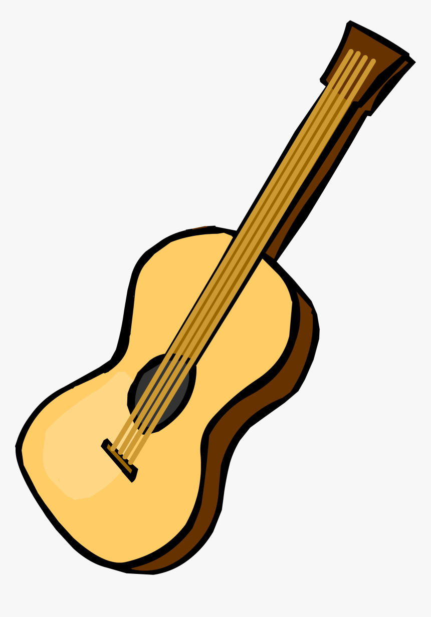 Acoustic Guitar Club Penguin - Club Penguin Acoustic Guitar, HD Png Download, Free Download