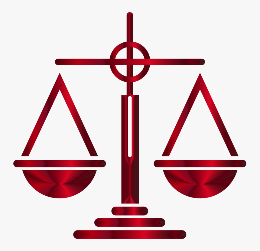 Lawyer Judge Court Law Firm - Red Scale Of Justice, HD Png Download, Free Download