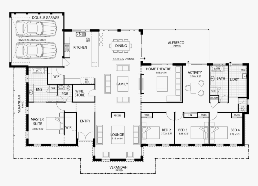 Master - Floor Plan, HD Png Download, Free Download