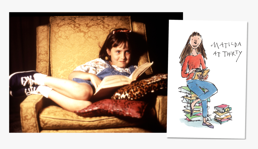 A Photo Of A Young Mara Wilson As Matilda In The Film - Matilda Roald Dahl, HD Png Download, Free Download