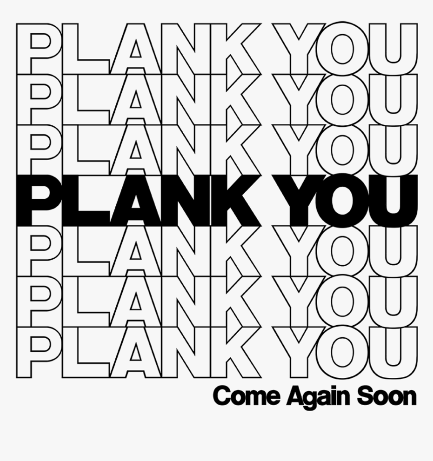 Plank You - Thank You Bag, HD Png Download, Free Download