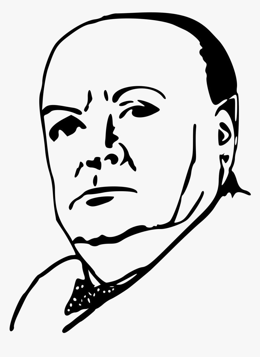 Transparent Winston Churchill Clipart - Winston Churchill How To Draw, HD Png Download, Free Download