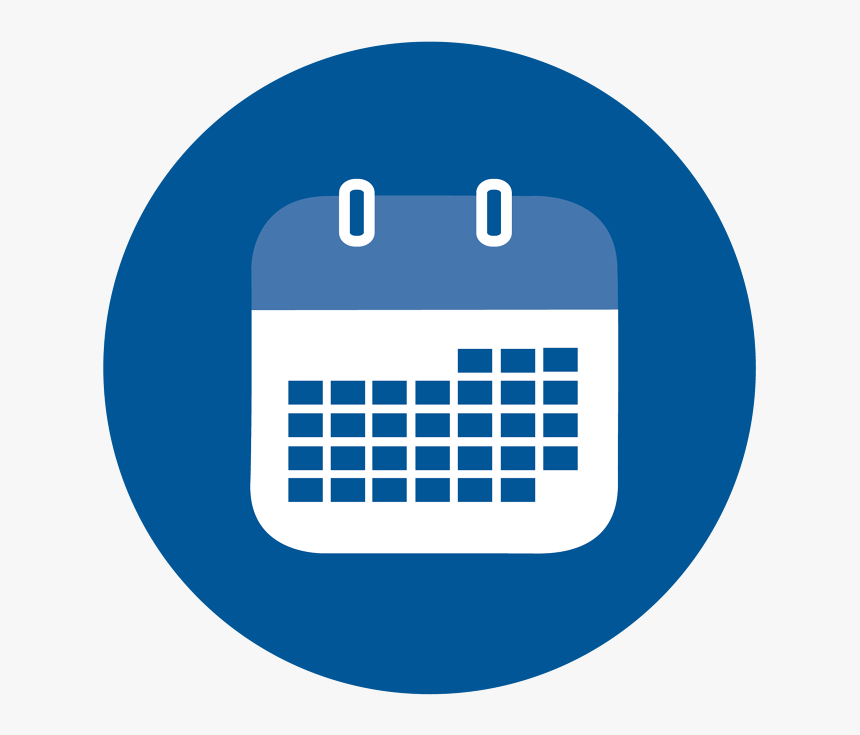 Cal - Blue Calendar Icon Png, Transparent Png, Free Download