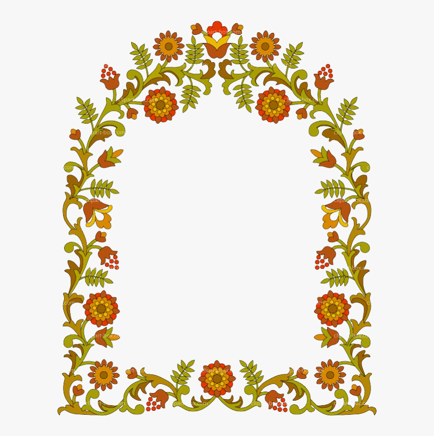 Flower Frame Clipart - Clip Art Frame With Flower, HD Png Download, Free Download