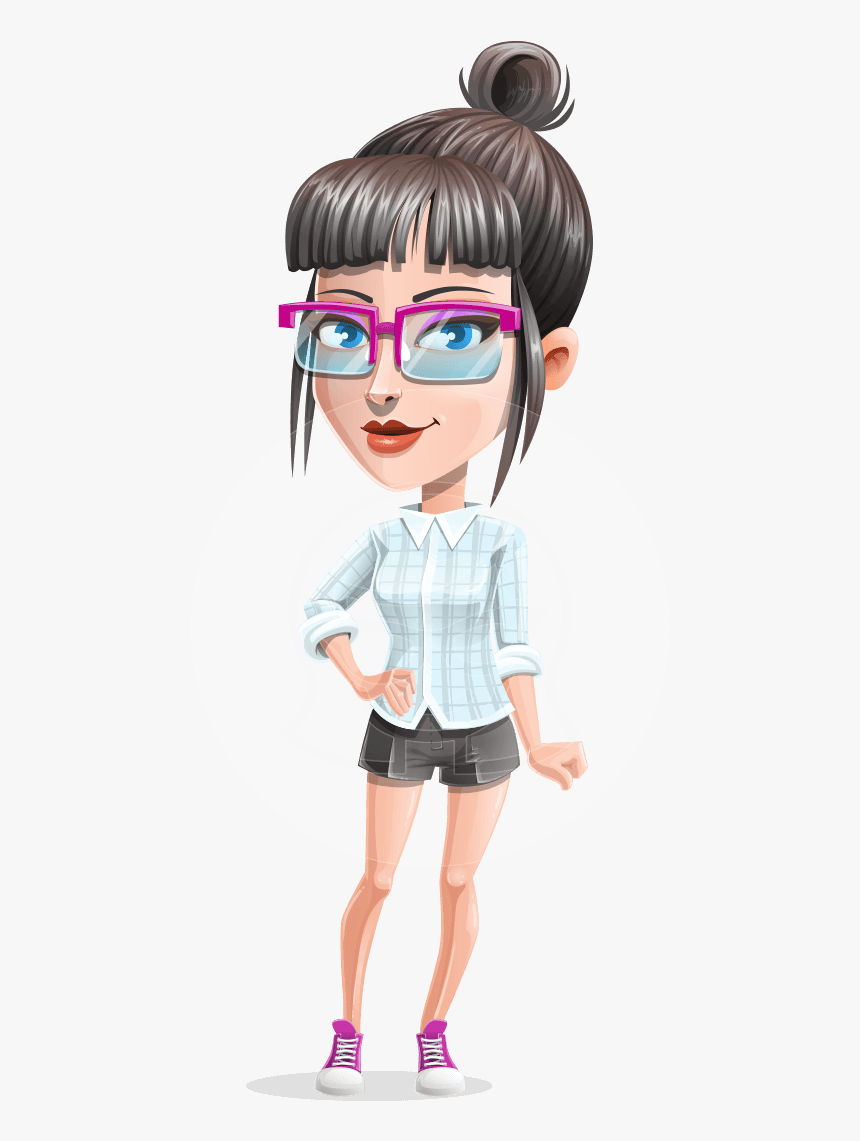 Cute Office Girl Cartoon Vector Character Aka Margot - Cartoon
