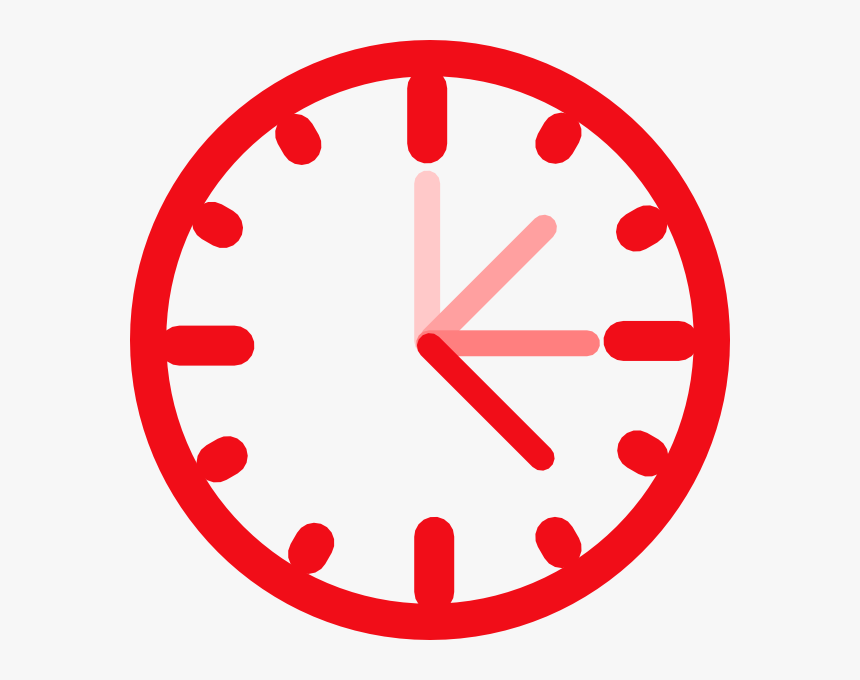 Transparent Clock Clip Art Png - Red Clock Vector Png, Png Download, Free Download