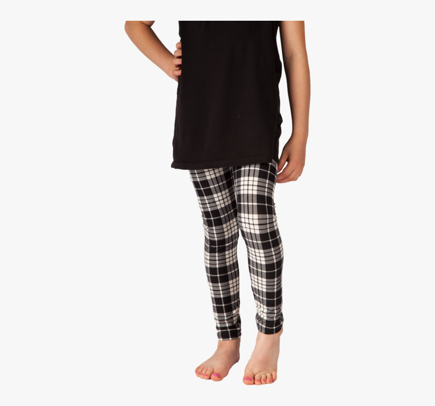 Classic Black And White Tartan Kids - Plaid, HD Png Download, Free Download