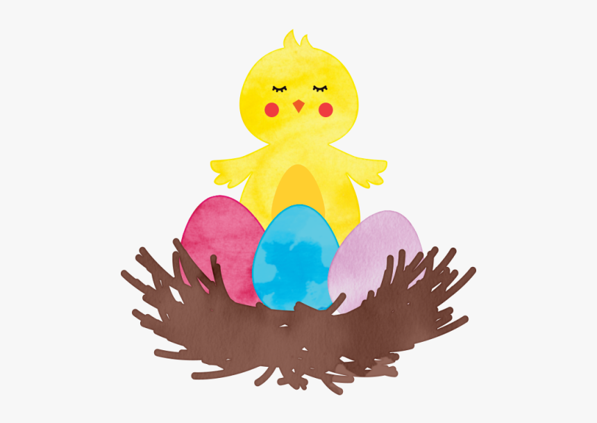 Nest Clipart Easter - Chick In Nest Clip Art, HD Png Download, Free Download