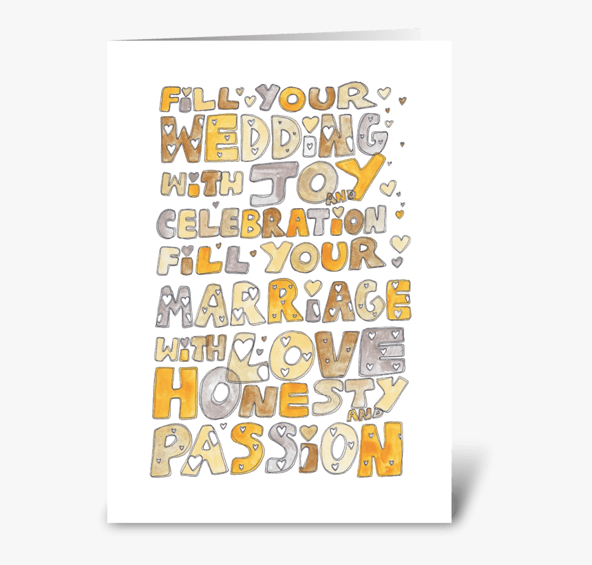 Fill Your Wedding With Joy Greeting Card - Poster, HD Png Download, Free Download