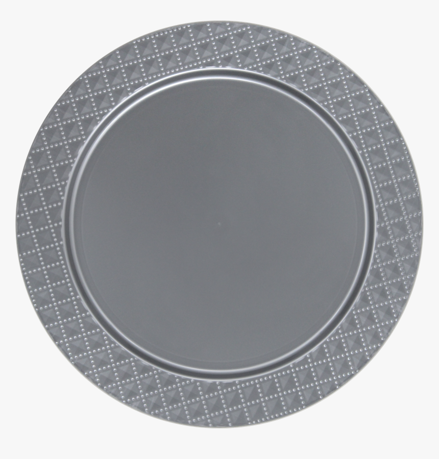 Diamond- Elegant Disposable Plate Chargers Silver 33cm - Plate, HD Png Download, Free Download