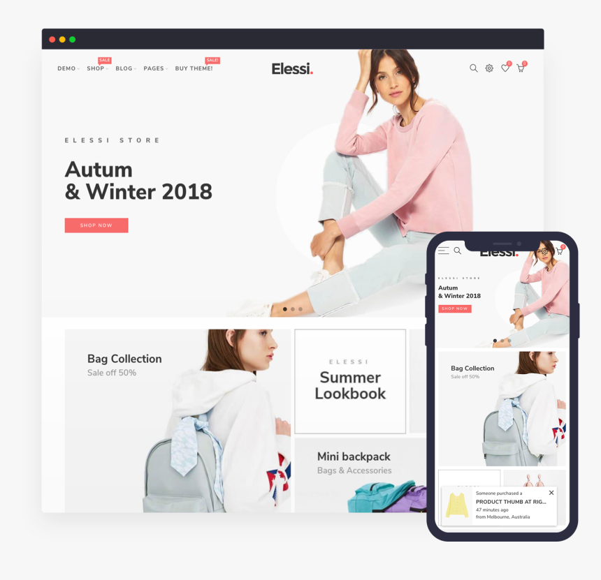 Elessi Shopify Theme Free, HD Png Download, Free Download