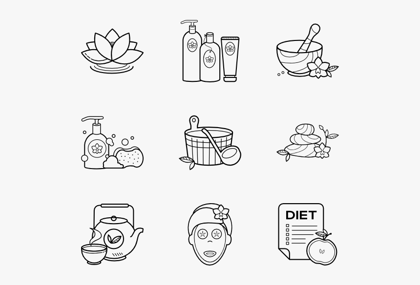 Essential Set - Hand Drawn Spa Icon, HD Png Download, Free Download