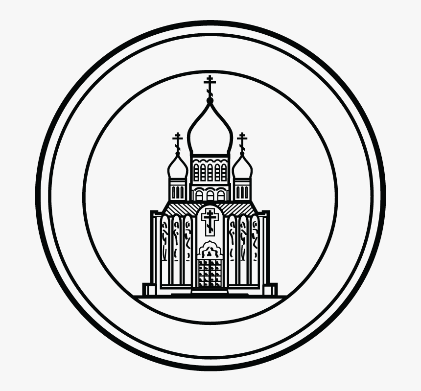 Parish Seal/stamp Design For Landmark, Holy Virgin - Line Art, HD Png Download, Free Download