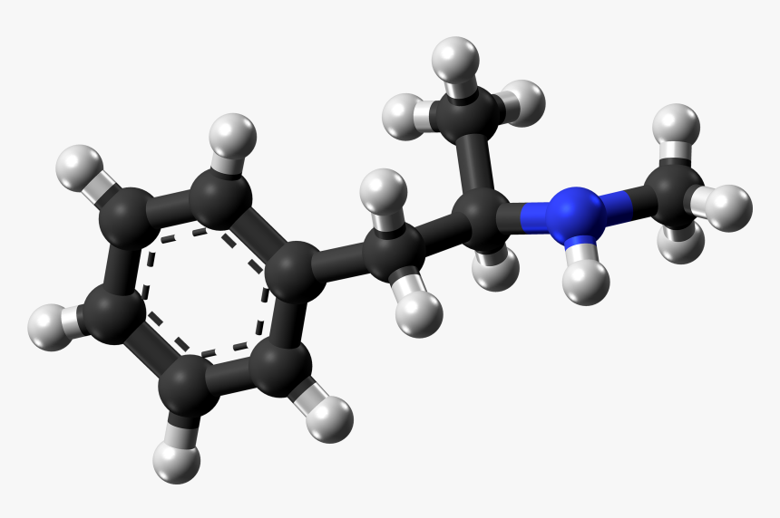 Levomethamphetamine Molecule Ball From Xtal - Methamphetamine Balanced Chemical Equation, HD Png Download, Free Download