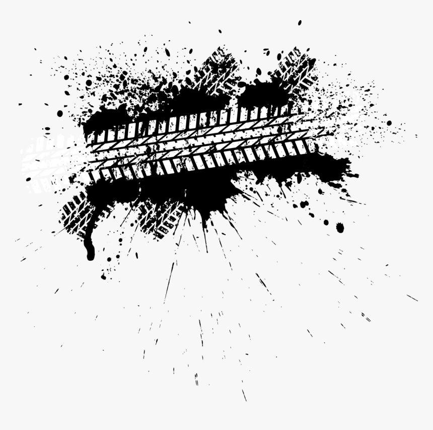 Vector Splatter Tire Tire Tracks Clip Art Free HD Png Download Kindpng