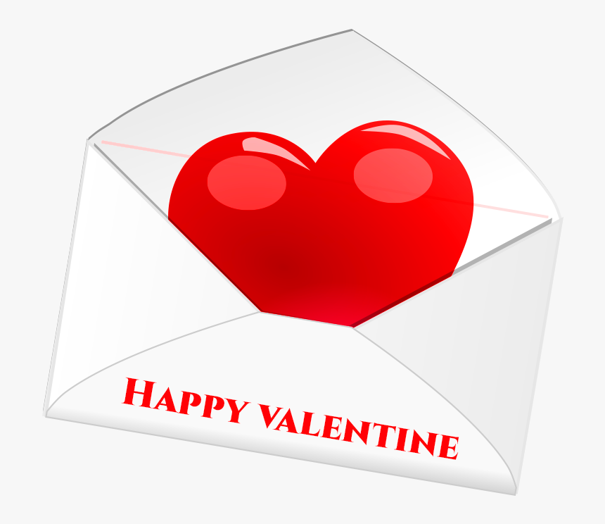 Happy Valentine S Day Png Letter Transparent Heart Png Download