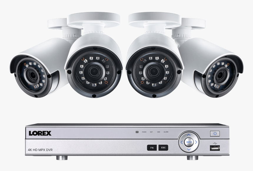 8-channel Security System With 4 Super Hd 2k Outdoor - Security Camera System, HD Png Download, Free Download