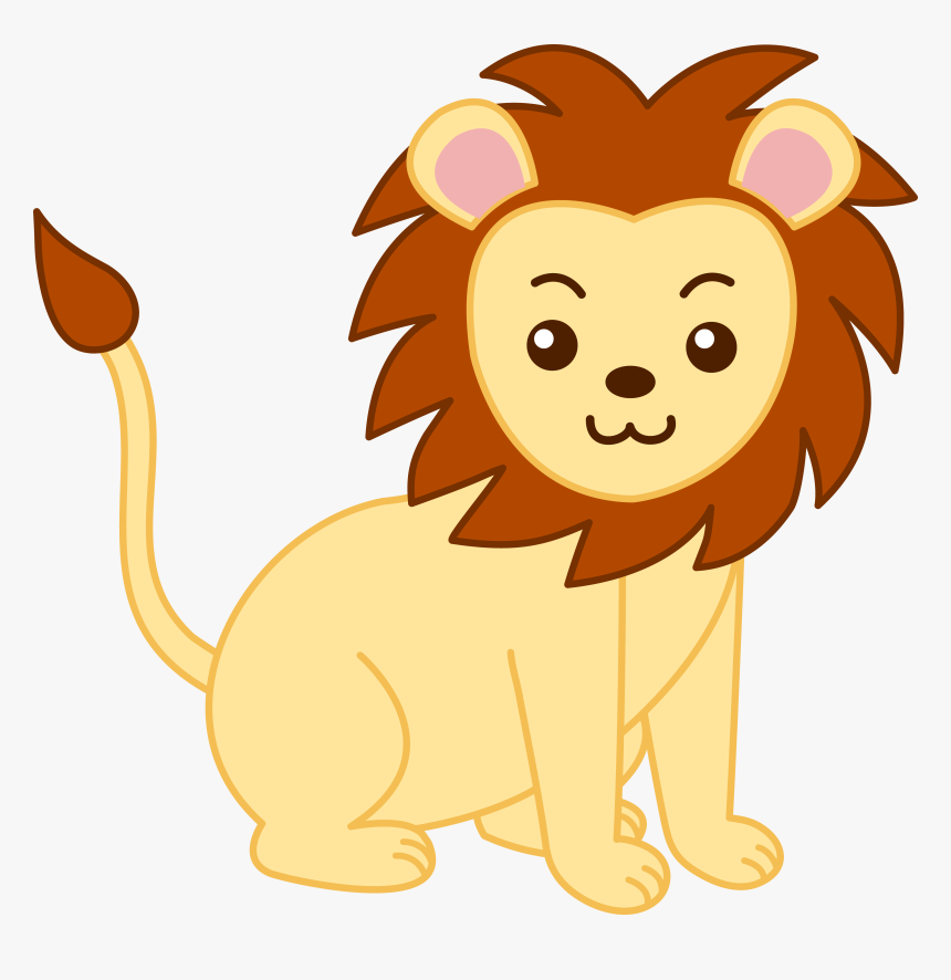 Animal Clipart Animal Clip Art Image - Baby Lion Clipart Black And White, HD Png Download, Free Download