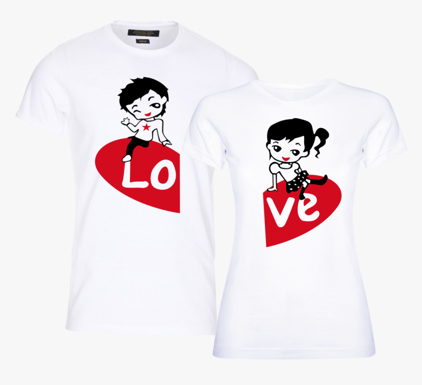 Transparent Matching Clothes Clipart - T Shirt Love Design, HD Png Download, Free Download