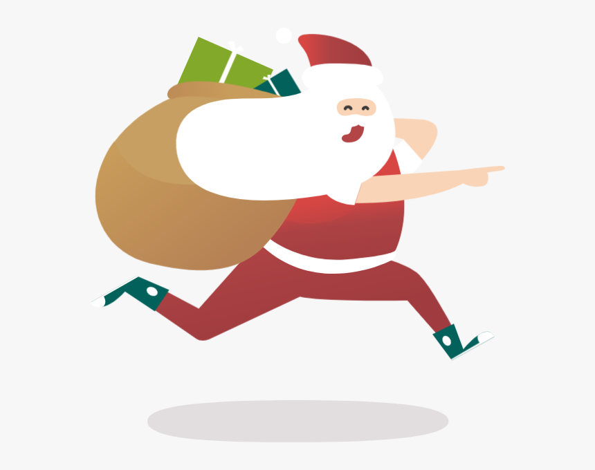 Transparent Cartoon Santa Png - Christmas Day, Png Download, Free Download