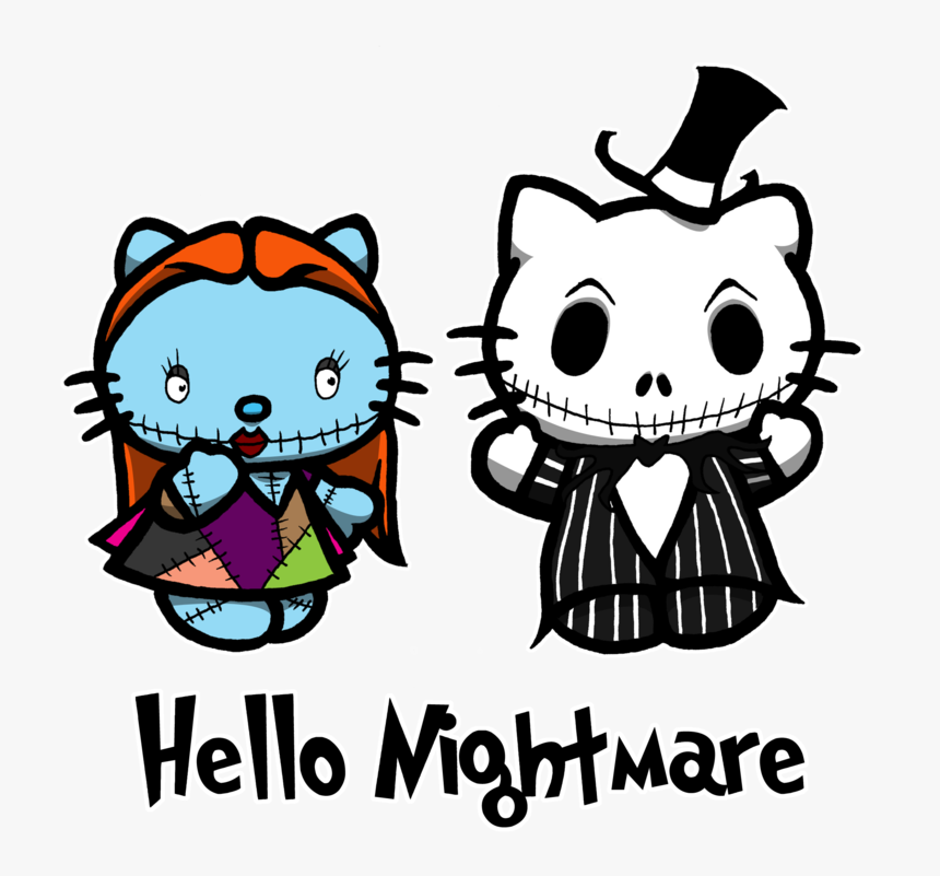 Transparent Jack And Sally Clipart - Tim Burton Hello Kitty, HD Png Download, Free Download