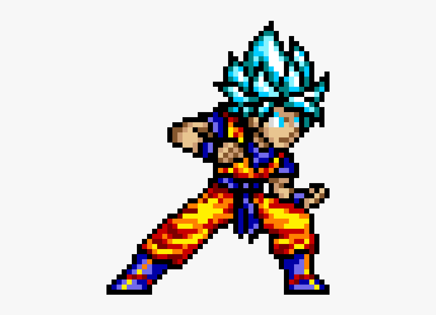 Dbz Goku Pixel Art, HD Png Download - kindpng