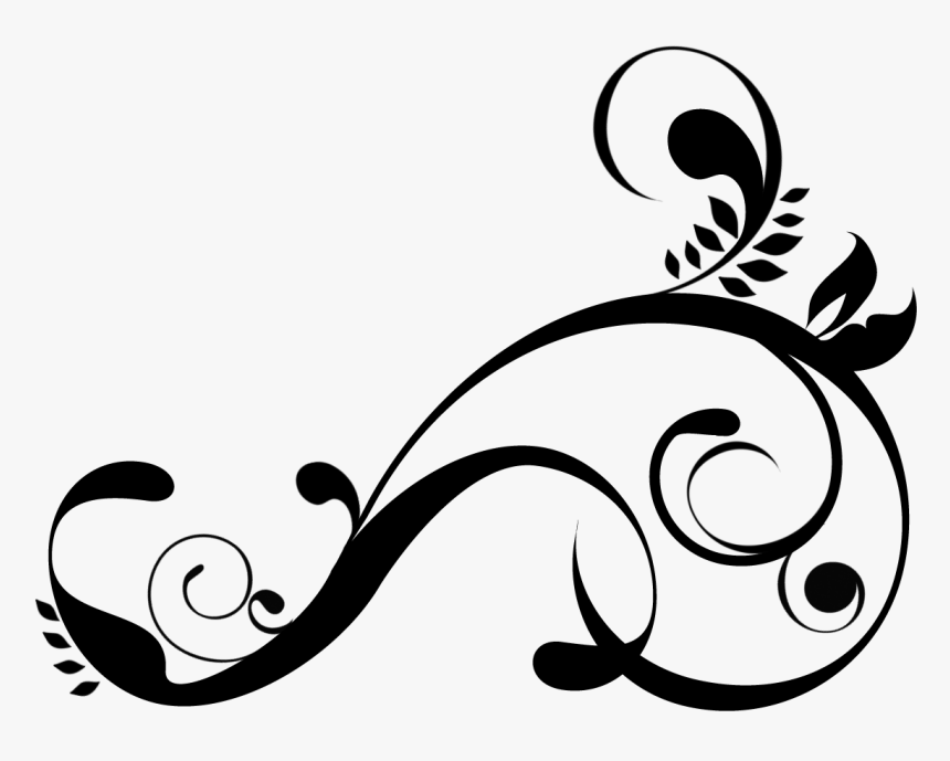 Flourish Png - Clipart Library - Black Swirls, Transparent Png, Free Download