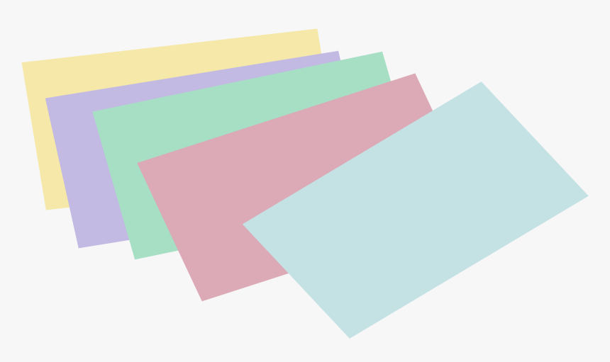 Stack Of Unlined Colored Index Cards - All Colored Index Card, HD Png Download, Free Download