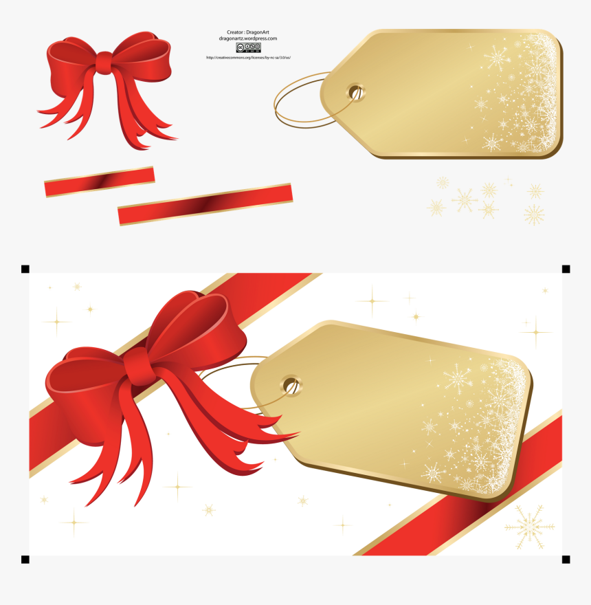 Christmas Ribbon Vector - Ribbon Vector, HD Png Download, Free Download