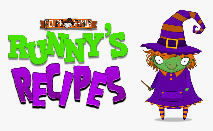 Runny The Witch’s Halloween Recipes For Kids - Halloween Kids Fond Transparent, HD Png Download, Free Download