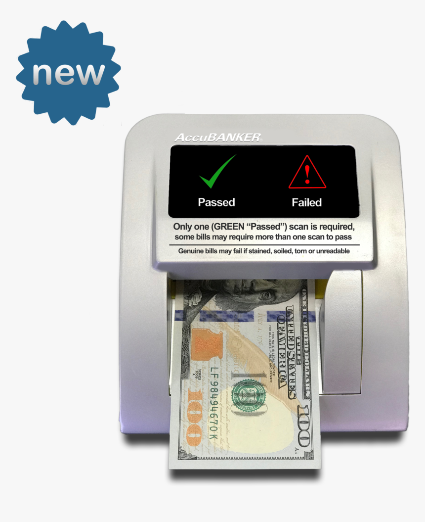 D470 Quadscan 4 Way Counterfeit Detector Front - New 100 Dollar Bill, HD Png Download, Free Download