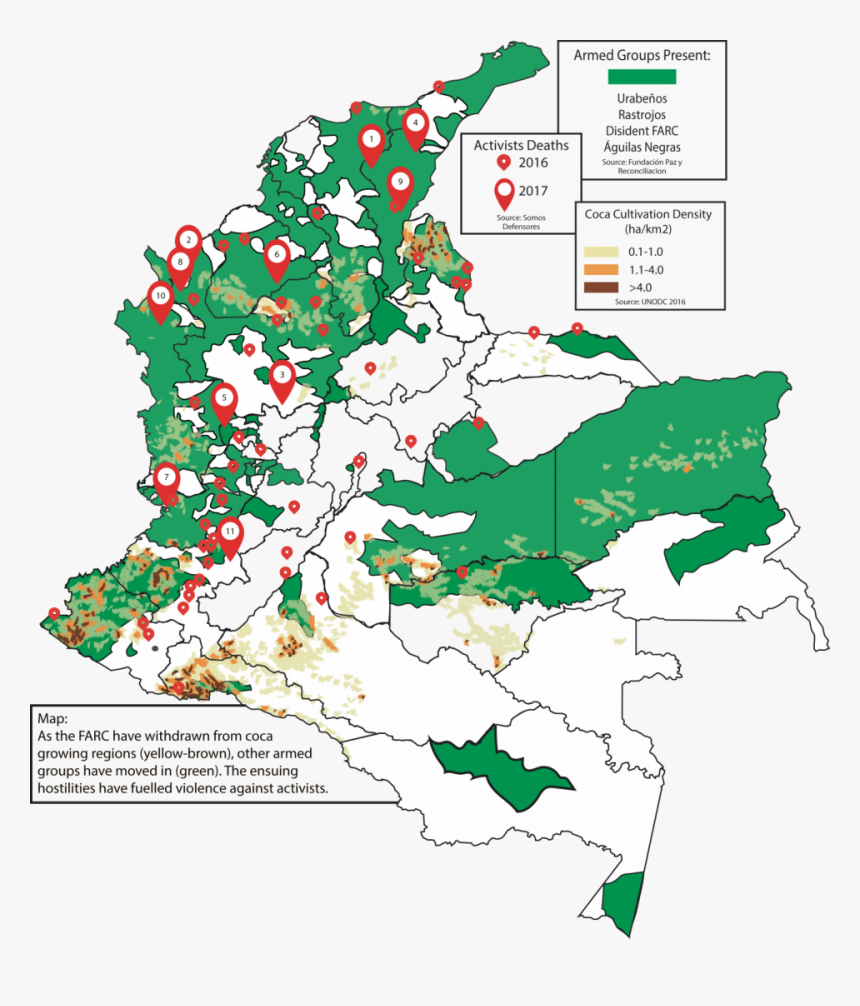 Activists Deaths Colombia, Paramilitary Violence Colombia - Atlas, HD Png Download, Free Download