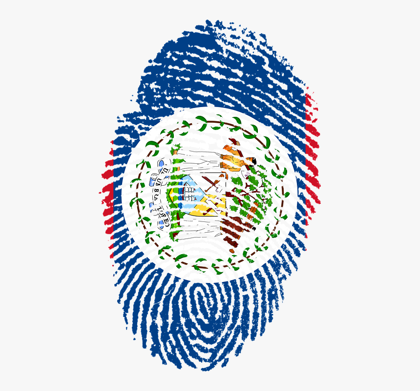 Belize, Flag, Fingerprint, Country, Pride, Identity - Belize Flag, HD Png Download, Free Download