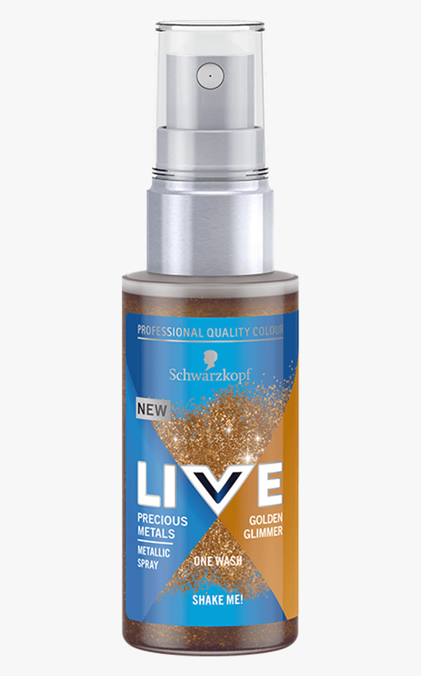 Live Color Uk Precious Metals Spray Golden Glimmer - Schwarzkopf Live Precious Metals, HD Png Download, Free Download