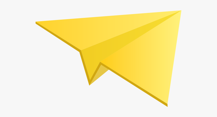 Yellow Paper Aeroplane Freevector Download Transparent - Origami Paper, HD Png Download, Free Download