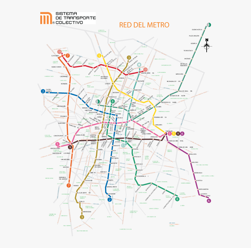 Red Del Metro Con Avenidas, HD Png Download, Free Download