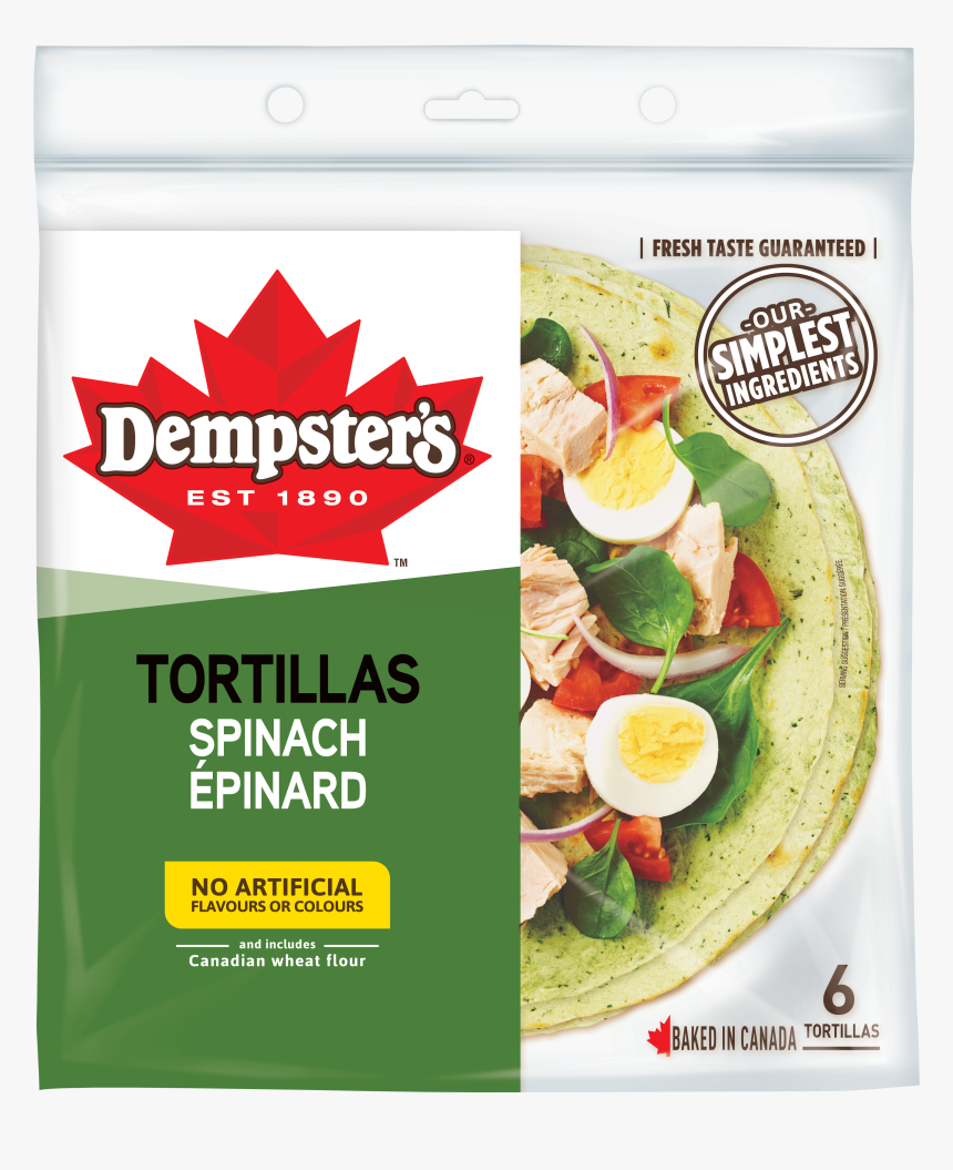 Dempster"s® Spinach 10" - Dempsters Whole Wheat Tortilla, HD Png Download, Free Download