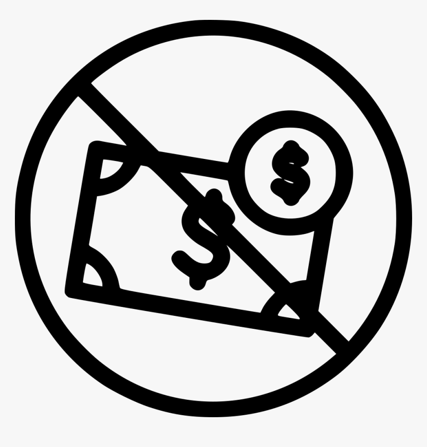 No Cash Payment Cashless - No Cash Icon Free, HD Png Download, Free Download