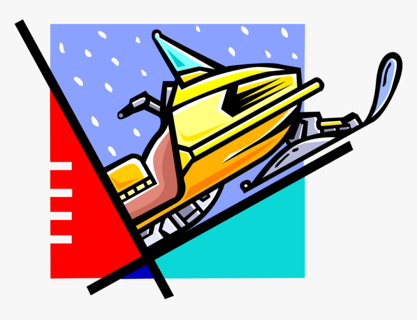 Vector Illustration Of Snowmobile Snowmachine Vehicle, HD Png Download, Free Download